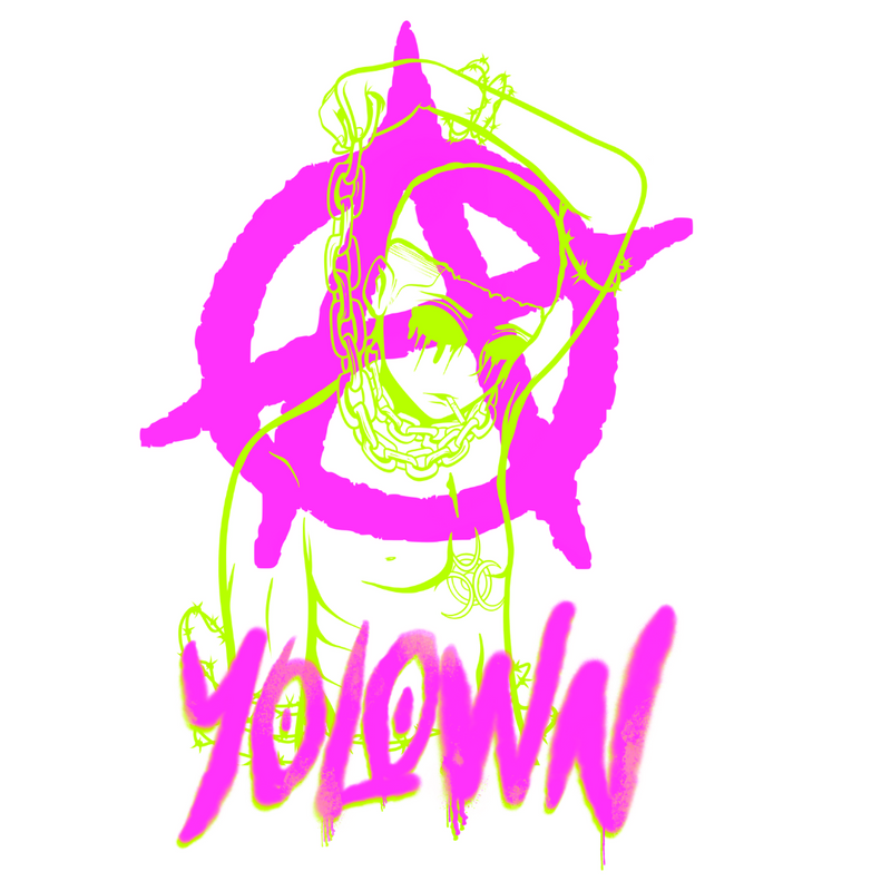 Purple Hoodie YOLOWN.COM